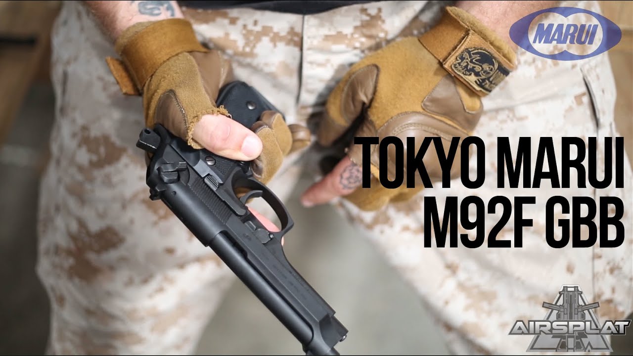Tokyo Marui M92F Mil GBB Airsoft Pistol - AirSplat On Demand - YouTube