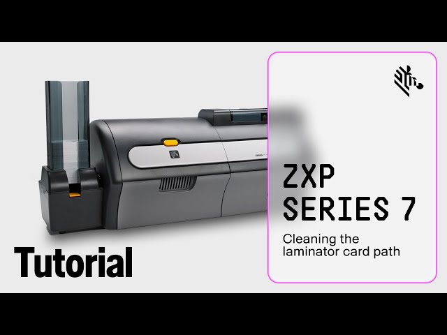 Zebra ZXP Series 7 How-To: Clean the Laminator Card Path - YouTube