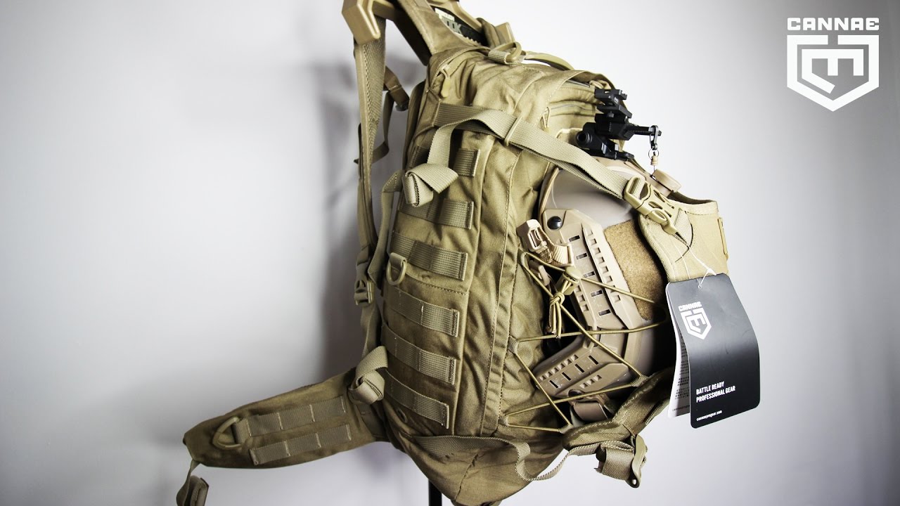 Cannae Pro Gear - Phalanx Pack with Helmet Carry - YouTube