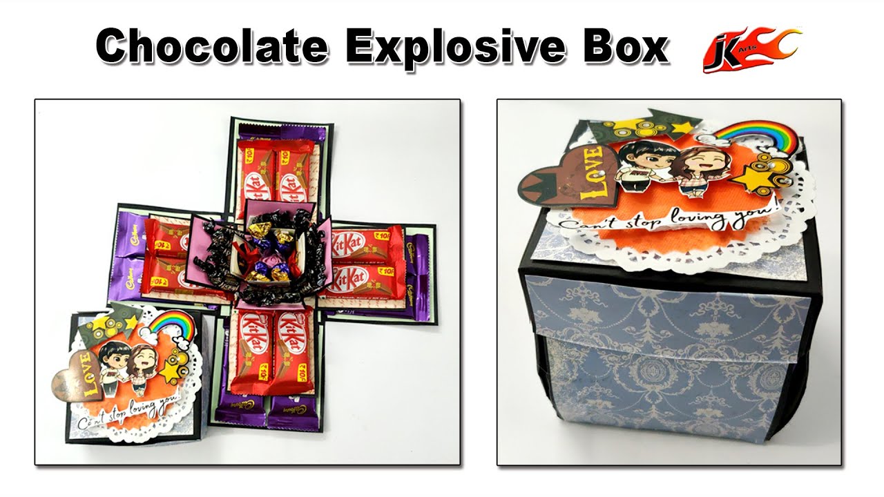 DIY Multi Layer Chocolate Explosive Box JK Arts 1843 - YouTube