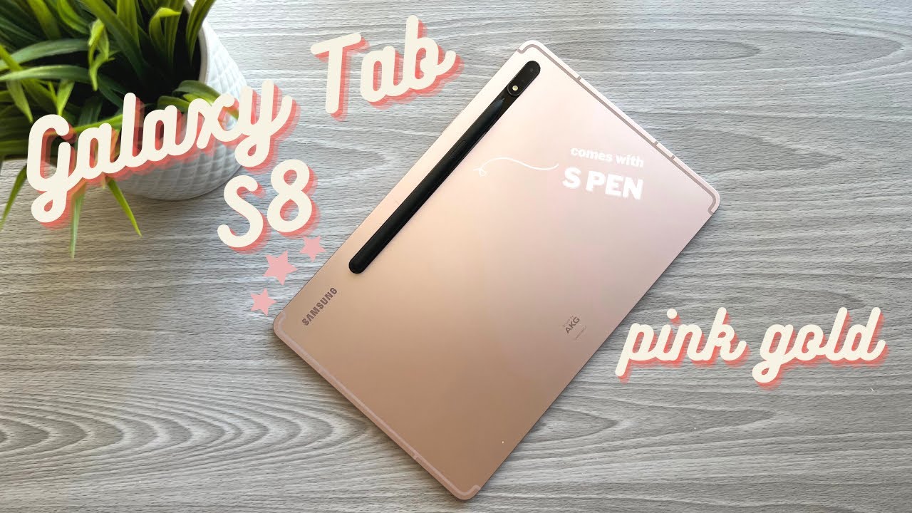 Samsung Galaxy Tab S8 Pink Gold Unboxing - YouTube