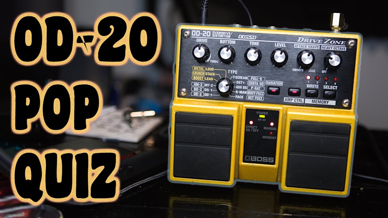 Boss OD-20 Distortion Overdrive - YouTube