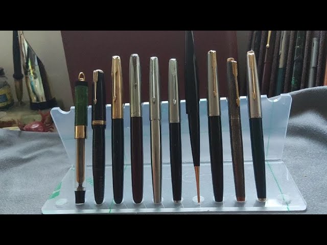 我收藏的十只派克古董钢笔- YouTube