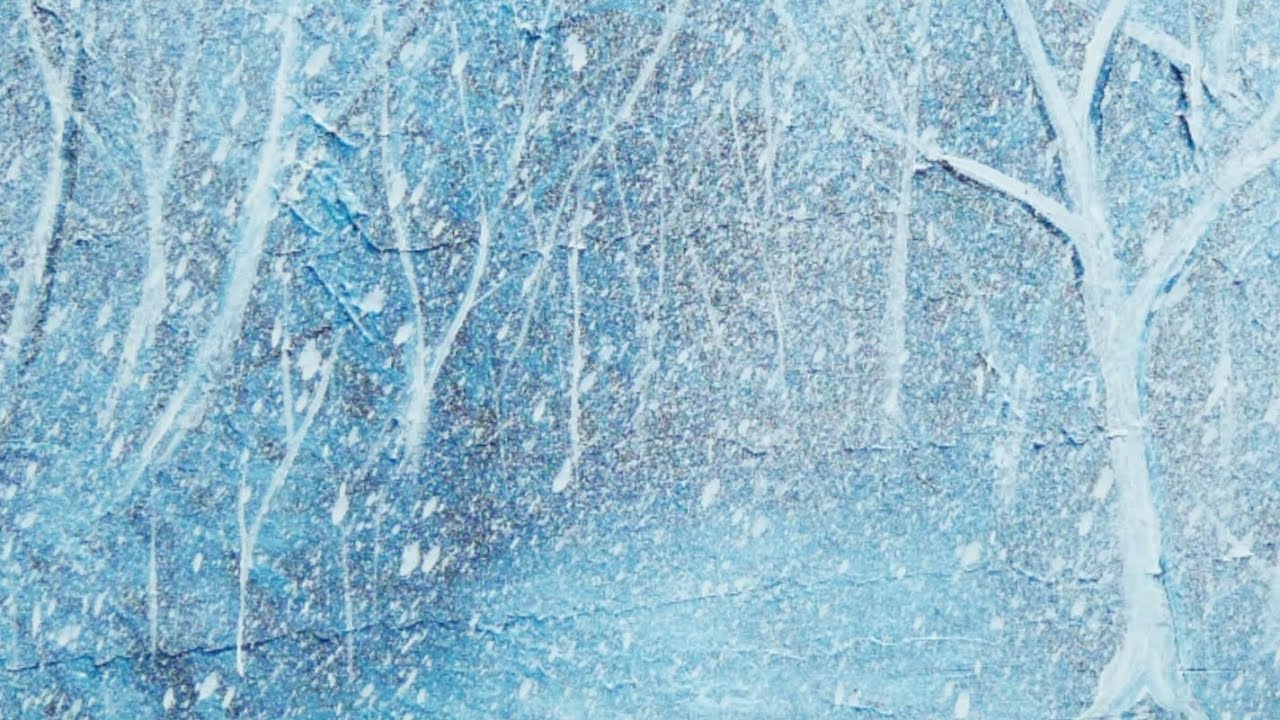 油彩画 :雪解けの春 山と川の風景＊絵画 原画 油絵 風景画 冬 油彩画