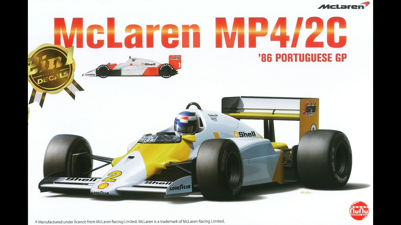 New！NuNu 1/20 マクラーレン MP4/2C 1986 ポルトガルGP プラモデル