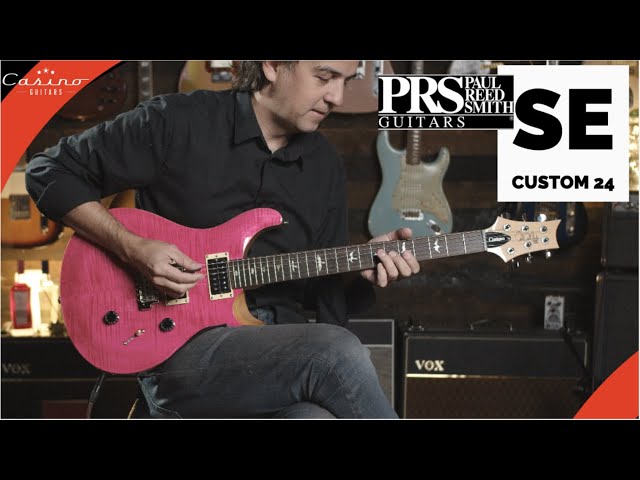 PRS 2021 SE Custom 24 Electric Guitar Bonnie Pink, Natural Back