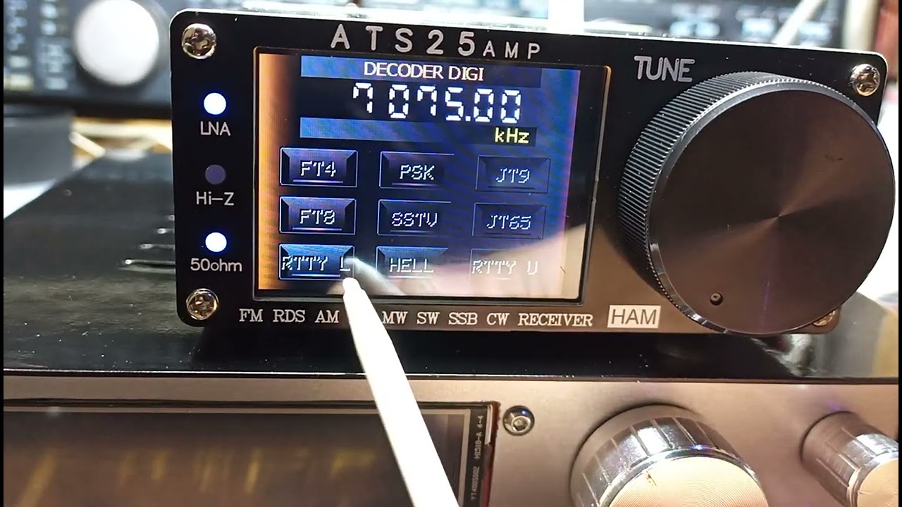 ats25 amp 起動動画 LNA.Hi-z .HF.FM オートアンテナ機能 - YouTube