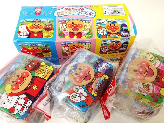 🇯🇵FUJIYA anpanman bus 不二家☆アンパンマンたのしいのりもの缶