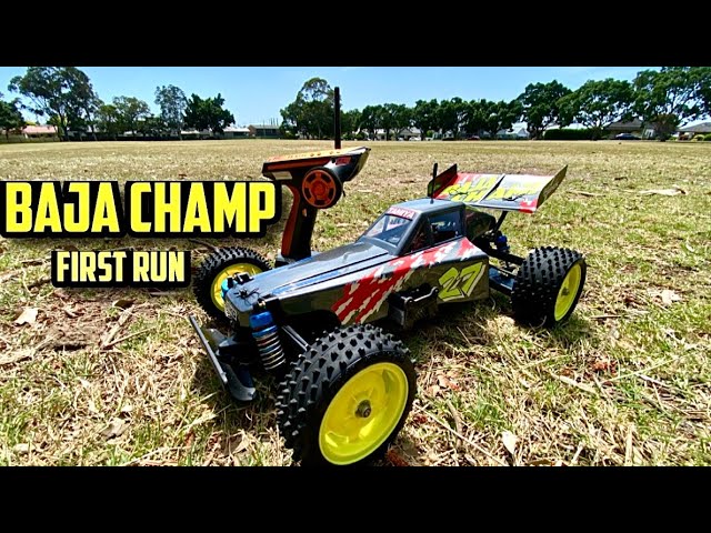 Tamiya TL01B Baja Champ First Run Video, Hobbywing Brushless 4wd
