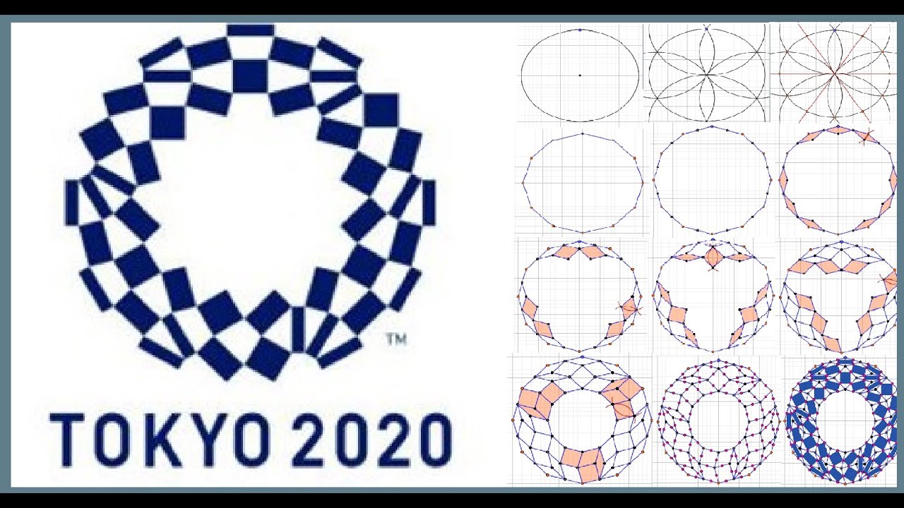 How to draw the TOKYO 2020 Olympics emblem logo - YouTube