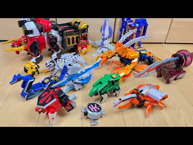 PowerRangers SAMURAI All Megazord】シンケンジャーの全DXロボで遊ん