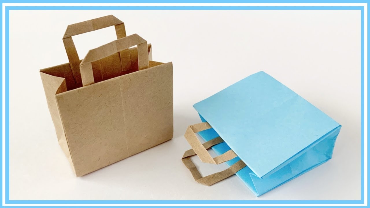 Origami Paper bag How to make [Easy and cute] Miniature decoration