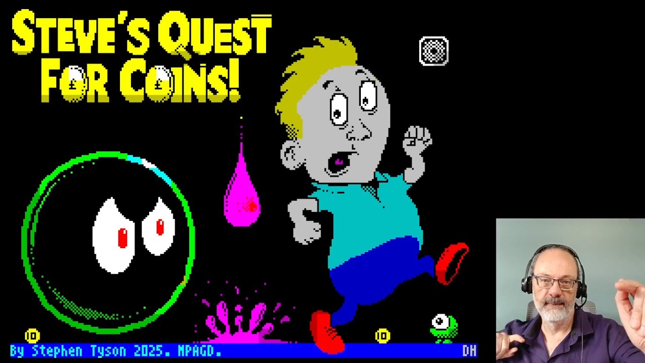 ZX Spectrum Game Play, Steve's Quest for Coins - YouTube