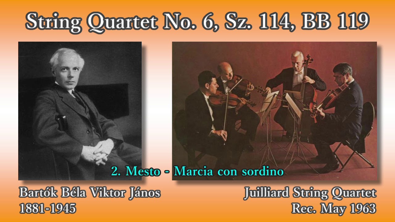 Bartók: String Quartet No. 5, JuilliardSQ (1963) バルトーク 弦楽