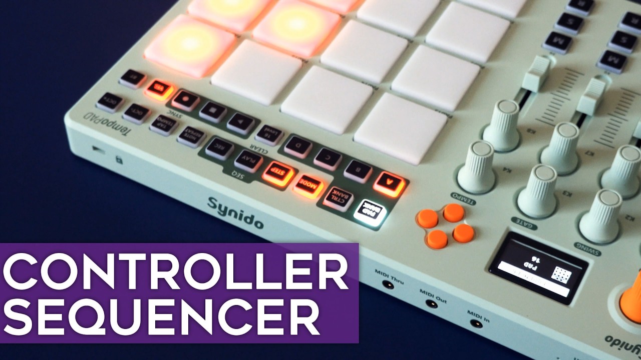 Synido TempoPad C16 - battery powered MIDI controller / sequencer