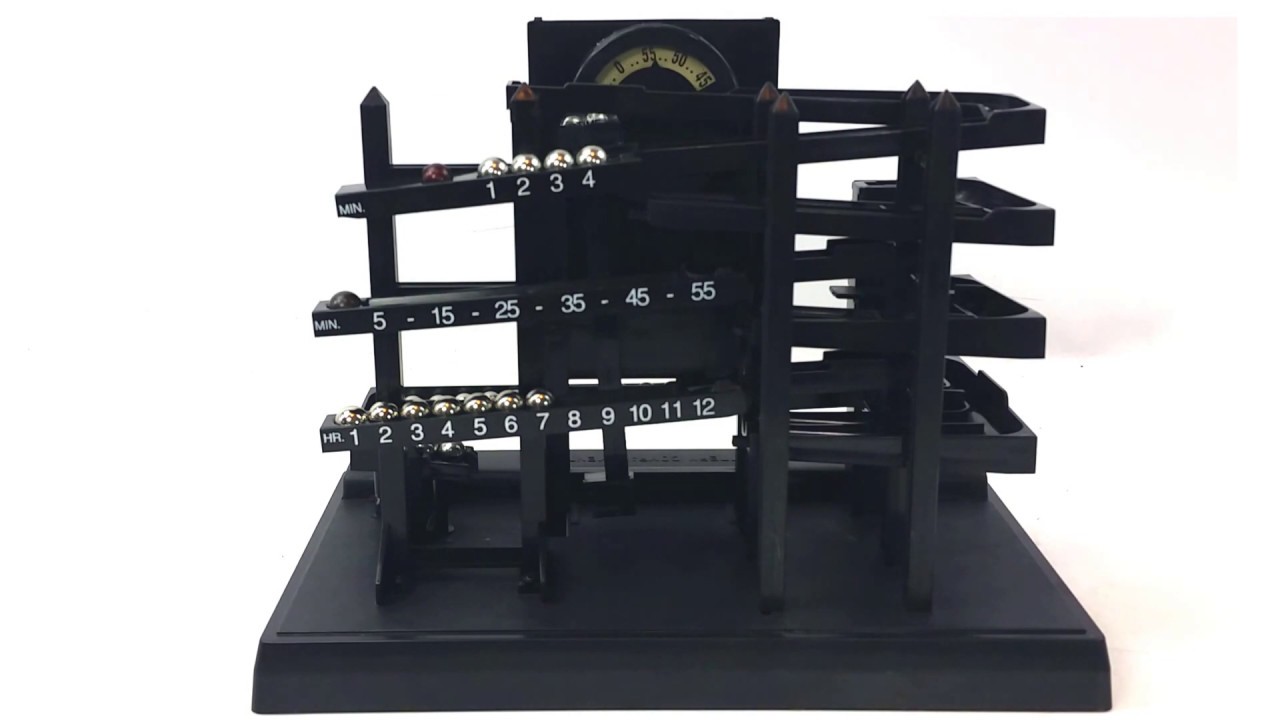 Vintage Time Machine Clock Kinetic Rolling Ball Display HPI Can