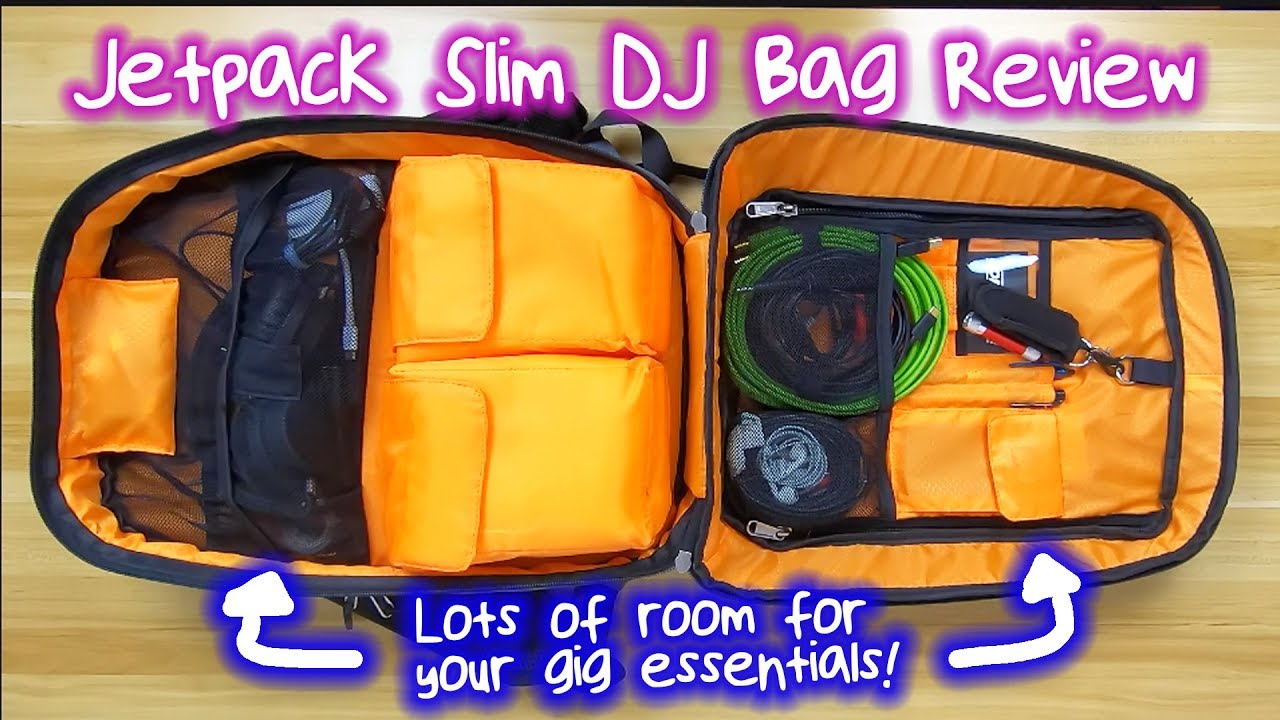 Jetpack Slim DJ Bag - Carry your DJ gig essentials in style - YouTube
