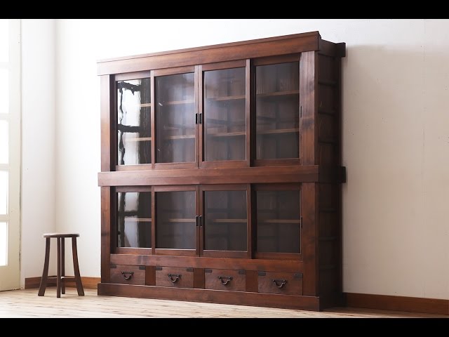 古き良き日本の家具 「水屋箪笥の収納棚」 【アンティーク家具ラフジュ