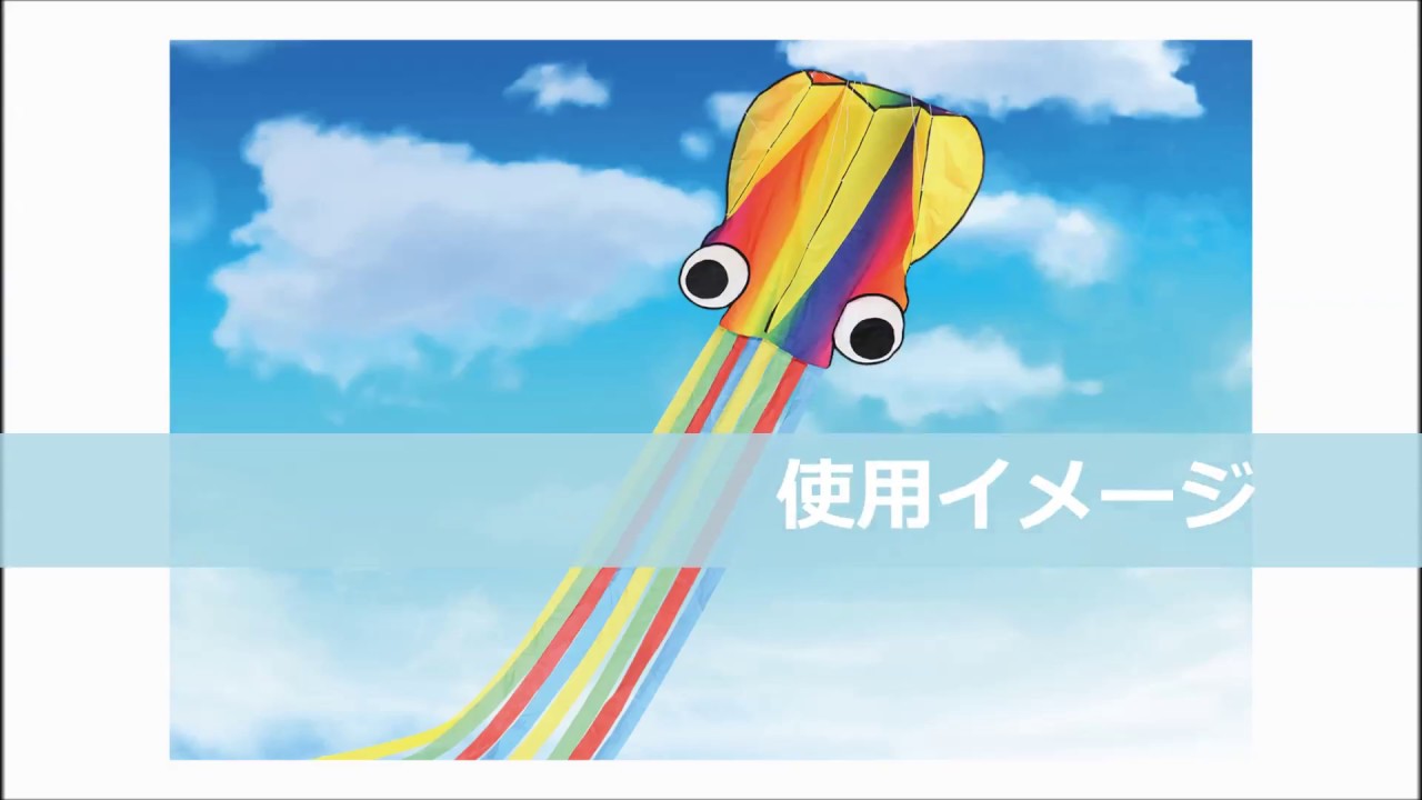 3Dカイト 虹色タコちゃん - YouTube