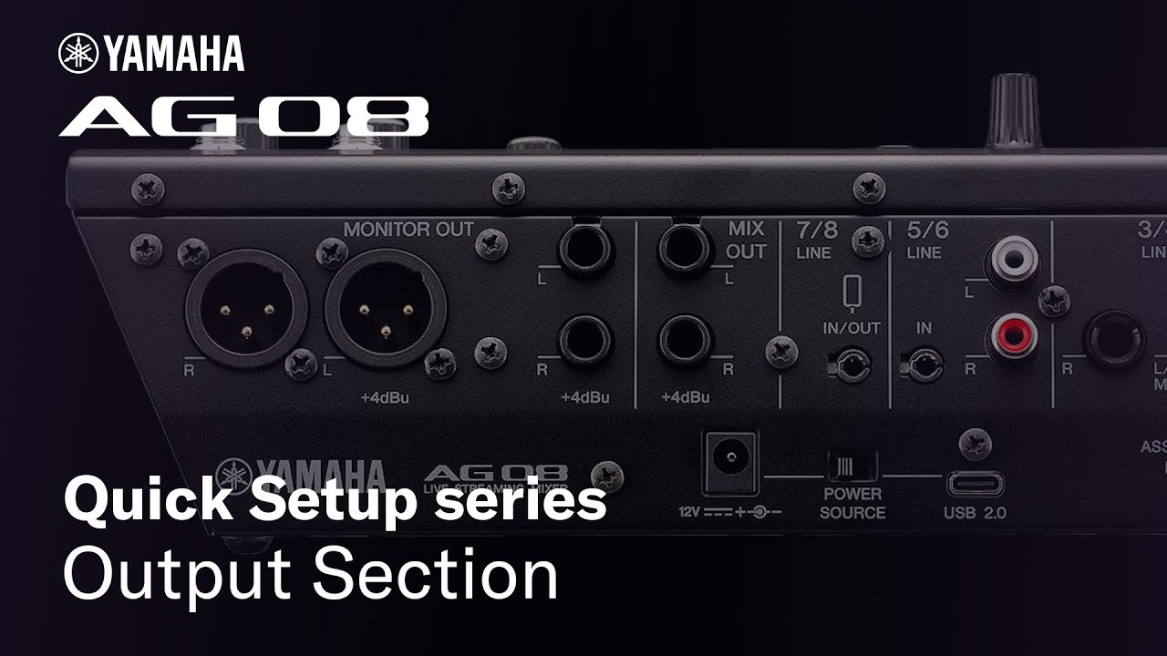 AG08 Live Streaming 8-Channel Mixer - Yamaha USA