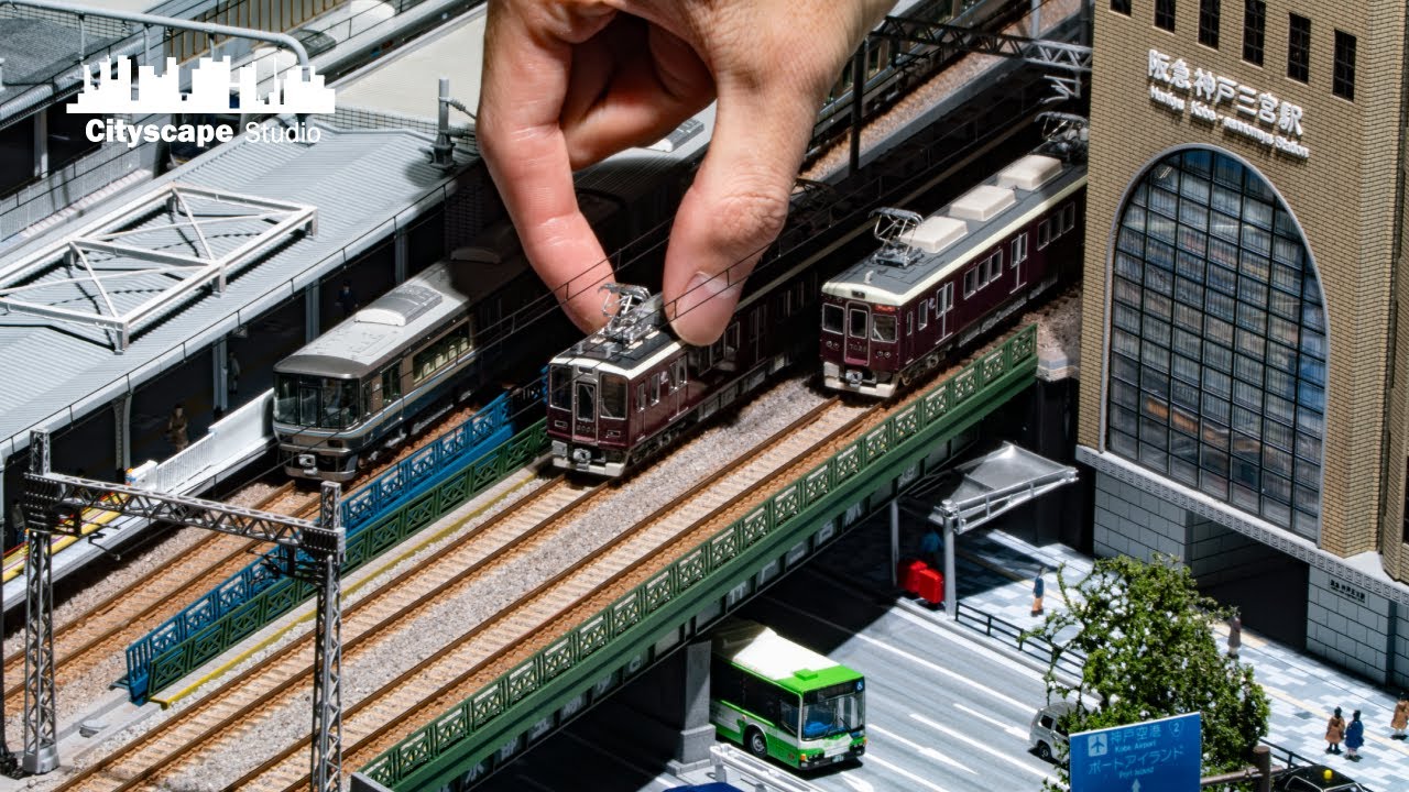 新品未使用 ジオラマ19点まとめ売り 橋 駅前公園 町工場 駅前商店 N