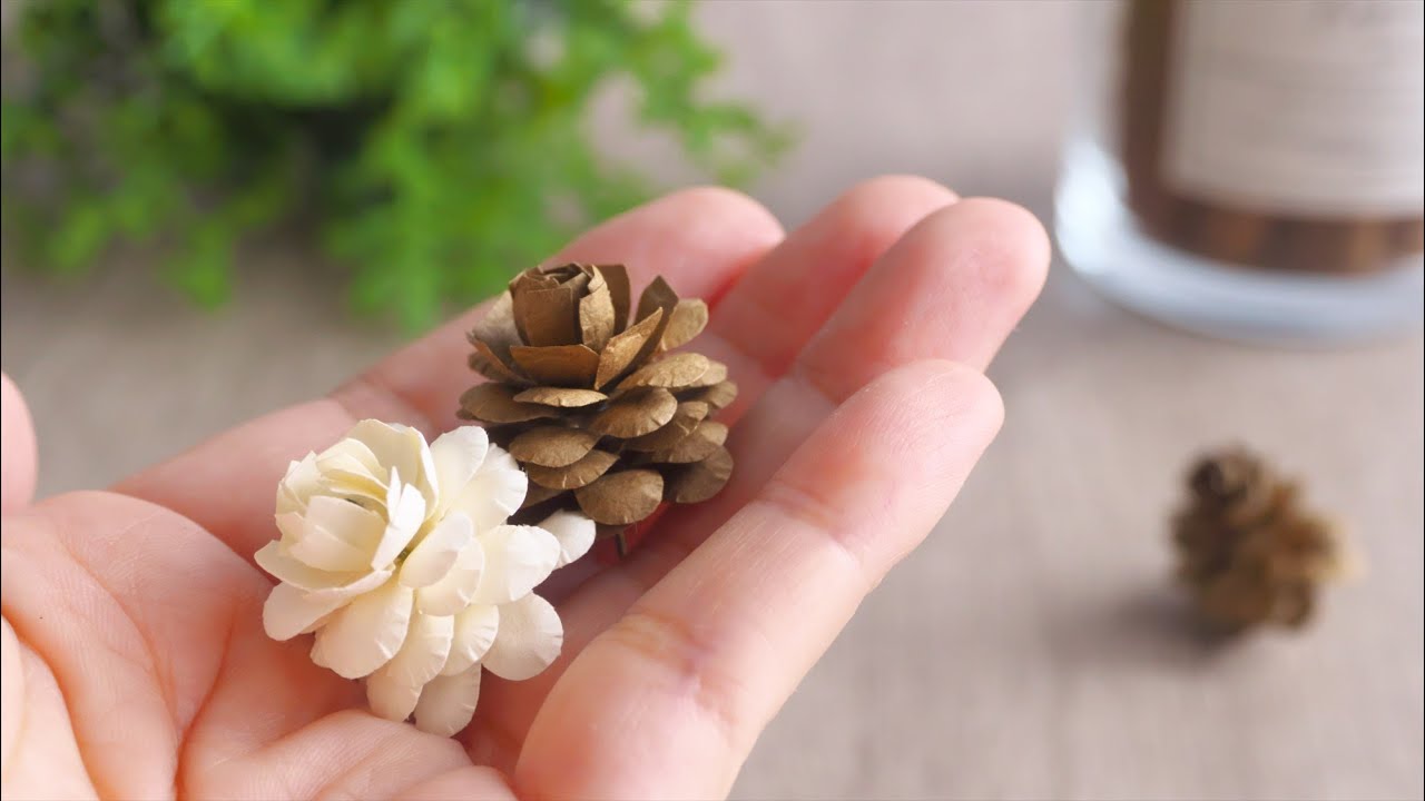 DIY How to Make Paper Pinecones / Tutorial - YouTube