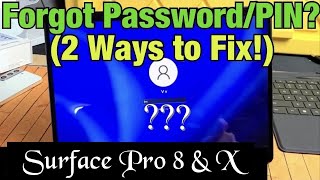 Microsoft Surface Pro 8 & X: Forgot Password (Recover or Factory