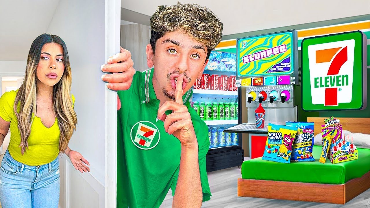 I Built a SECRET 7-Eleven in my House! - YouTube