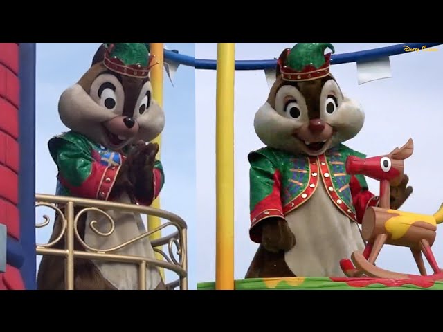 3422昔の海外ディズニーワールドピンクリスマススペクタクル チップと