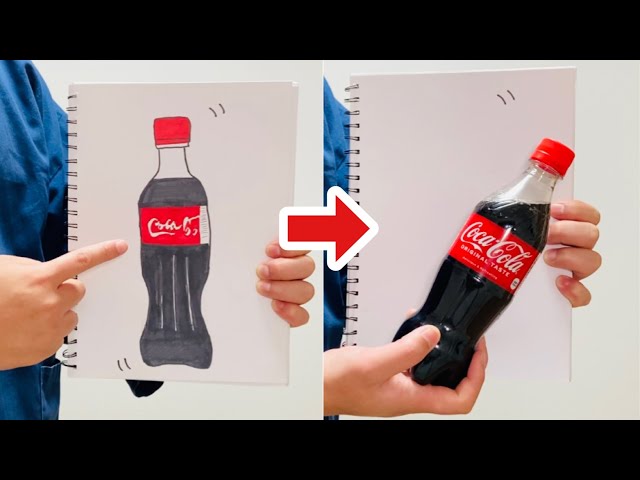 種明かし】紙に描いたコーラが飛び出す手品【簡単マジック】Magic