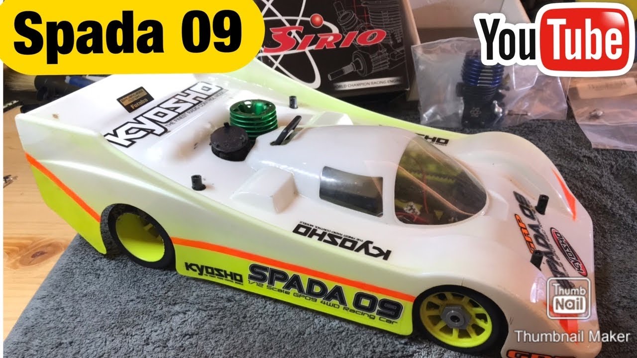 ✓ KYOSHO SPADA 09 PISTE 1/12 4WD NITRO RACING CAR - MOTEUR SIRIO