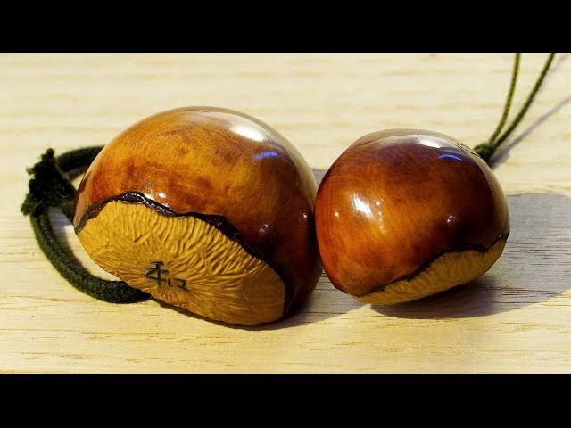 栗の根付を作る How to make chestnut Netsuke - YouTube
