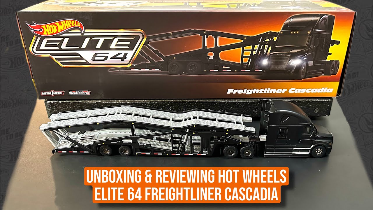 Unboxing & Reviewing Hot Wheels Elite 64 Freightliner Cascadia