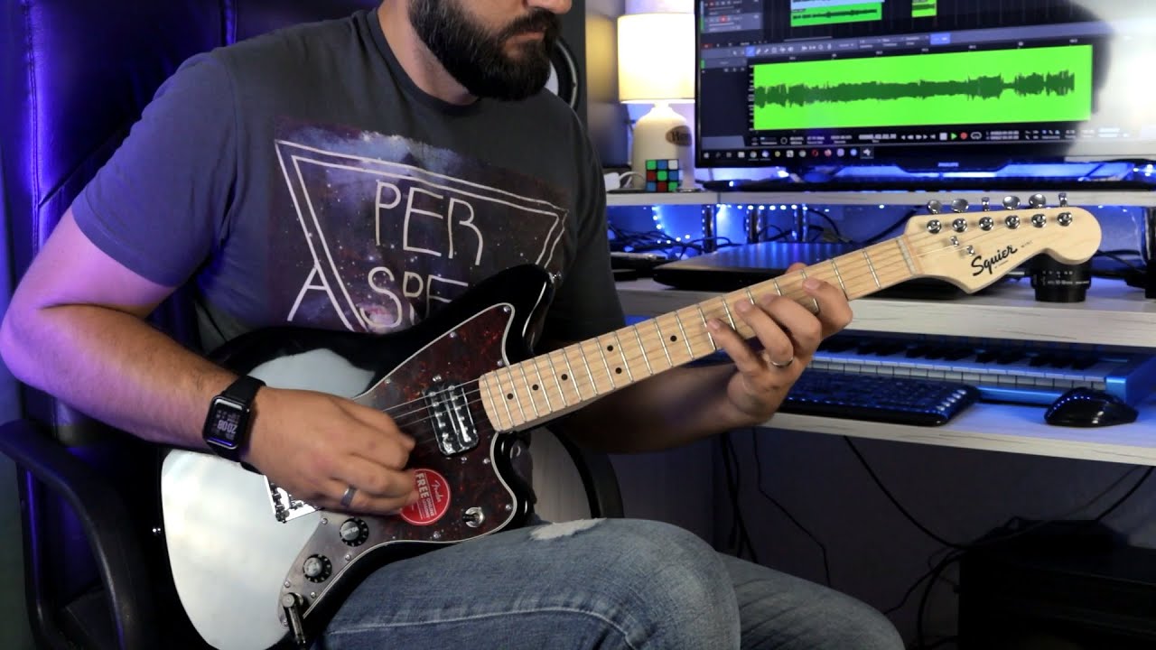 SQUIER MINI JAZZMASTER FSR HH BLACK - Guitar Demo - YouTube