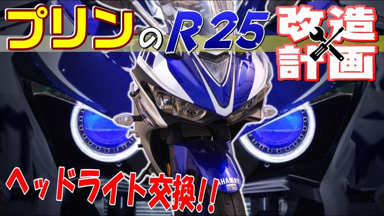 破格です！YZF-R25 HID ヘッドライト RG10J イカリング 破格です！YZF