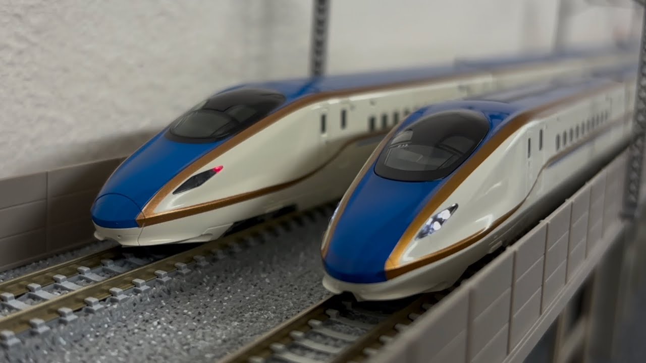 Nゲージ・TOMIX E7系北陸・上越新幹線& KATO E7系北陸新幹線 - YouTube