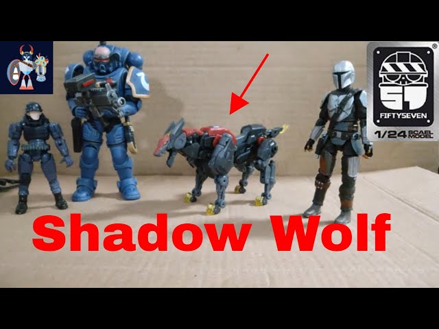 Number 57 Shadow Wolf transforming motorbike to cyber wolf 1:24
