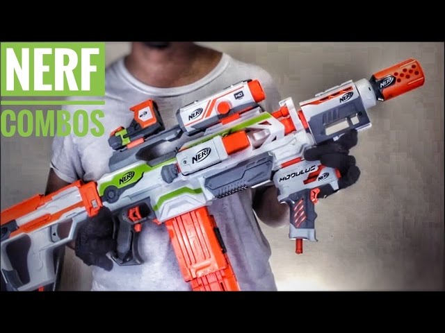 NERF ECS-10 モジュラス ナーフ+カスタムパーツ オレンジトリガー Nerf