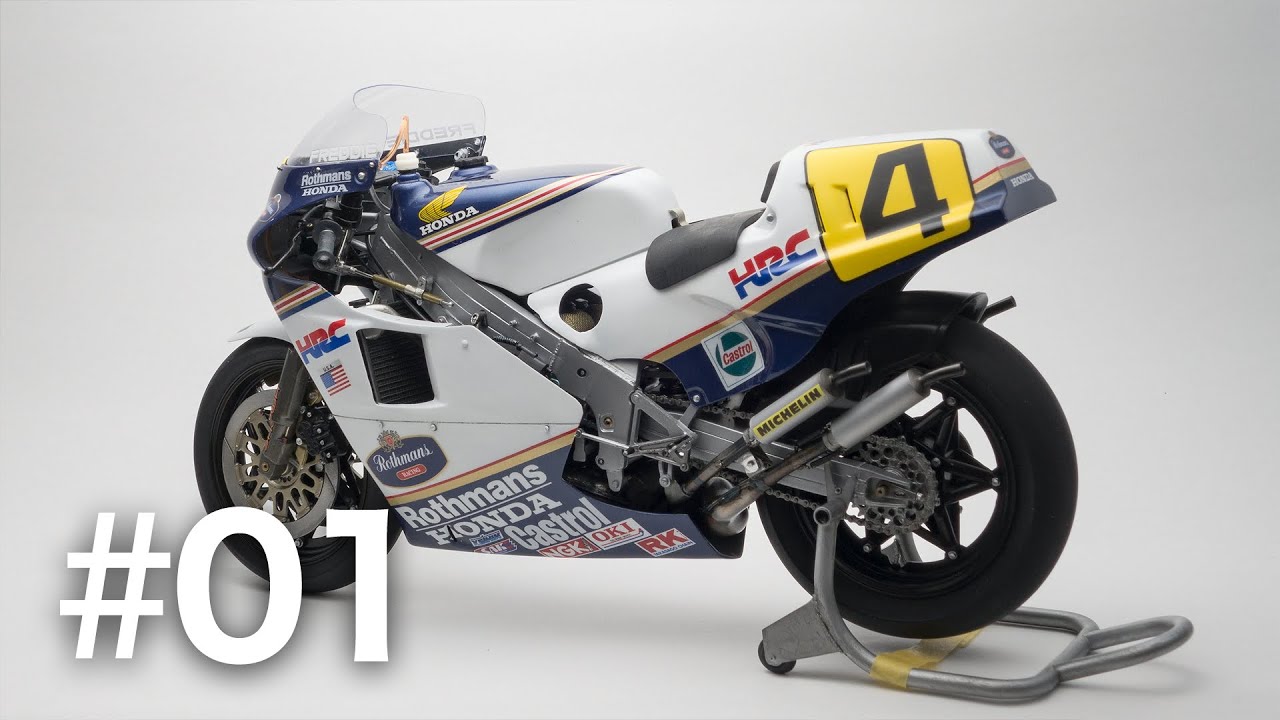 Building the '85 NSR500 and Freddie Spencer #01 [Plastic model
