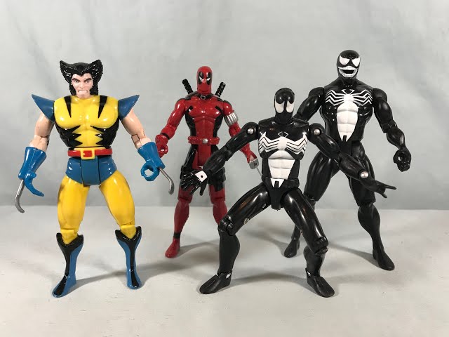 Toy Biz Marvel Hall of Fame 1996 - Wolverine, Deadpool, Spider-Man