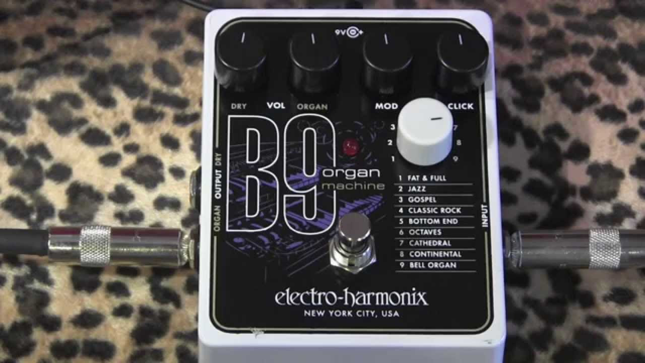 Electro Harmonix B9 Organ Machine pedal demo with Gretsch White
