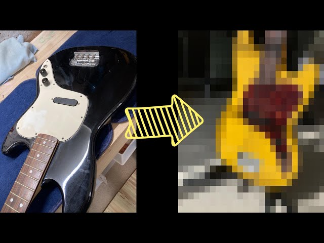 Restoration of used Squier musicmaster bass - YouTube