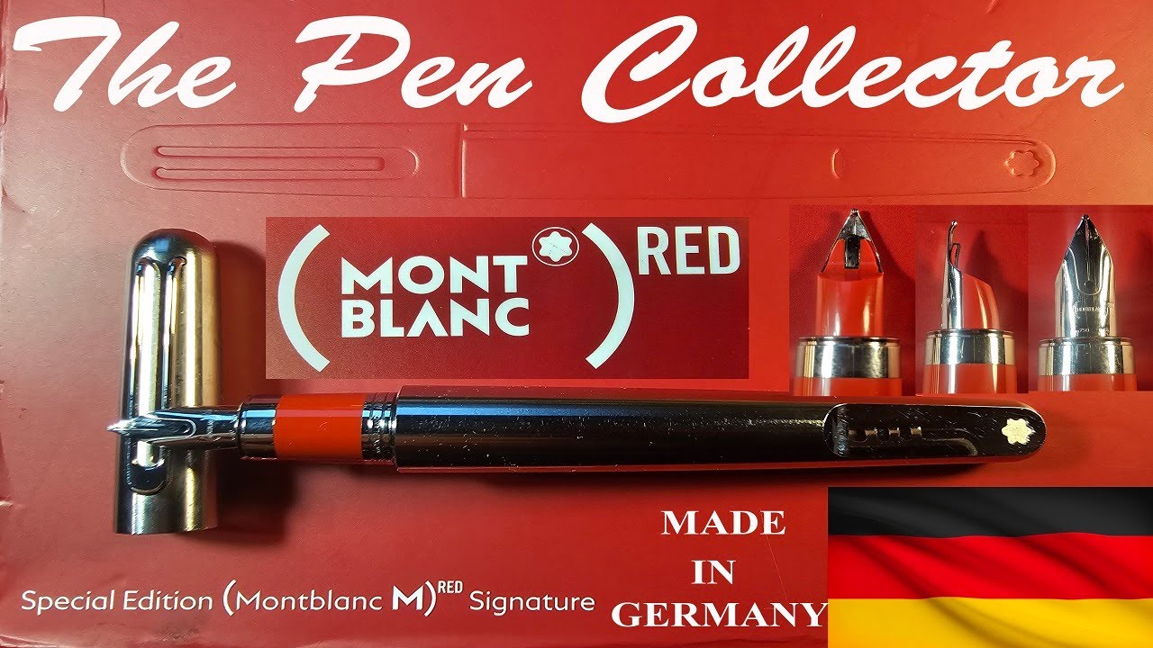 MONTBLANC M RED Special Edition Fountain Pen Review - YouTube