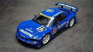 Building CALSONIC GT-R JGTC 2003 TAMIYA 1/24 Scale Model : Auto