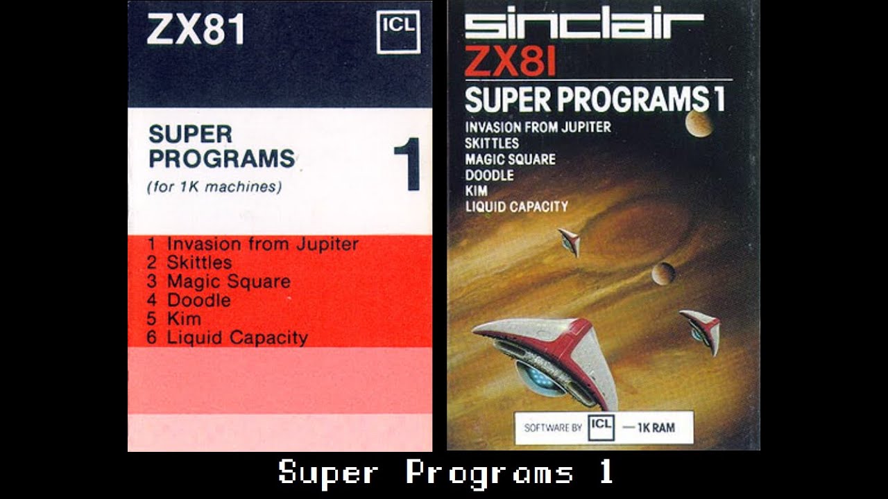 Super Programs 1 for the ZX81 - YouTube