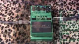 Digitech X-series SYNTH WAH envelope filter guitar pedal demo w