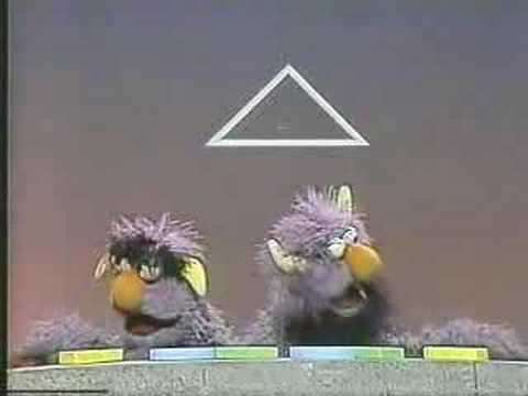 Classic Sesame Street - 2-headed Monster looks at shapes - YouTube