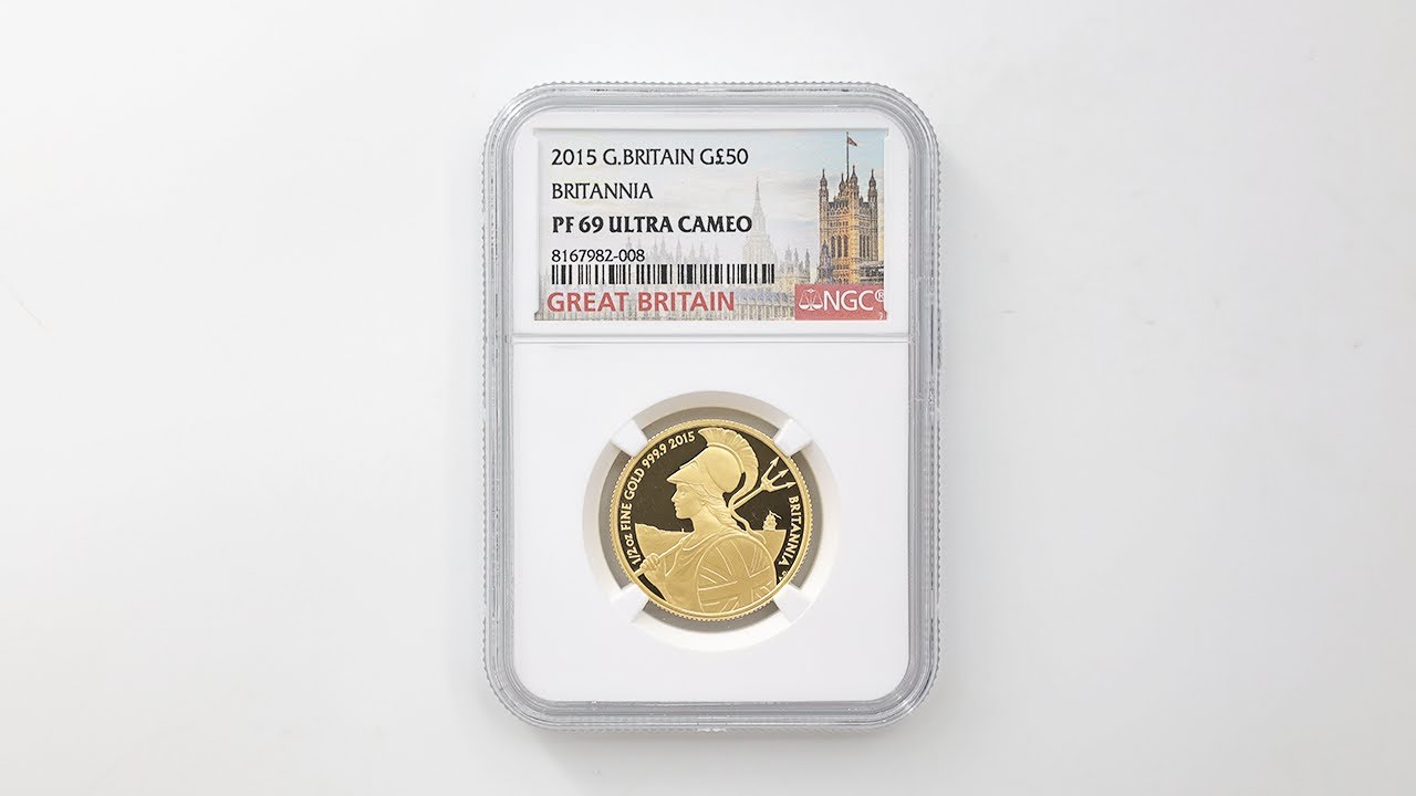 NGC PF69 UC 2015 英国 ブリタニア 50P 金貨 1/40オンス