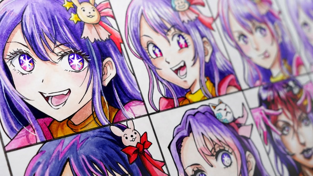Drawing Ai Hoshino [Oshi No Ko] in different anime styles - YouTube