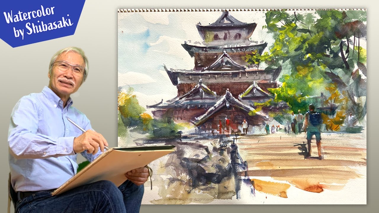 首里城水彩画 Watercolor Landscape48【透明水彩で描く風景】#沖縄県
